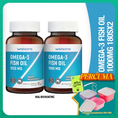 WATSONS - Omega 3 Fish Oil 1000mg 2 x 180's