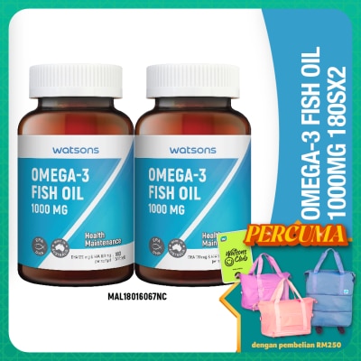 WATSONS - Omega 3 Fish Oil 1000mg 2 x 180's