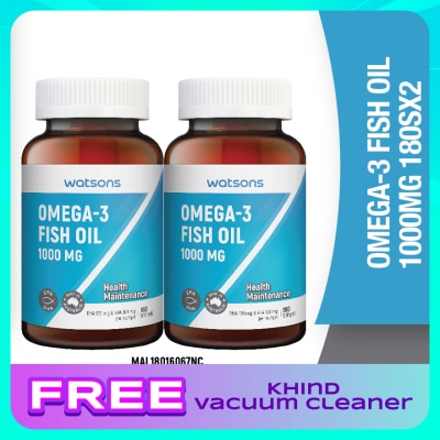 WATSONS Omega 3 Fish Oil 1000mg 2 x 180's