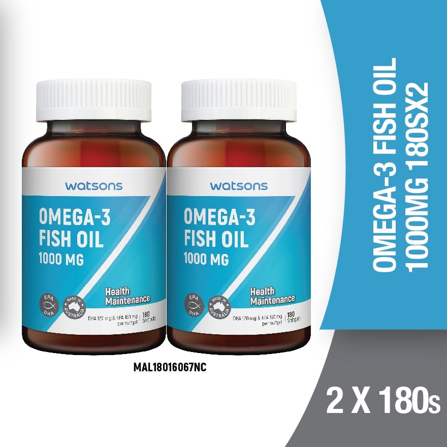 Omega 3 Fish Oil 1000mg 2 x 180's