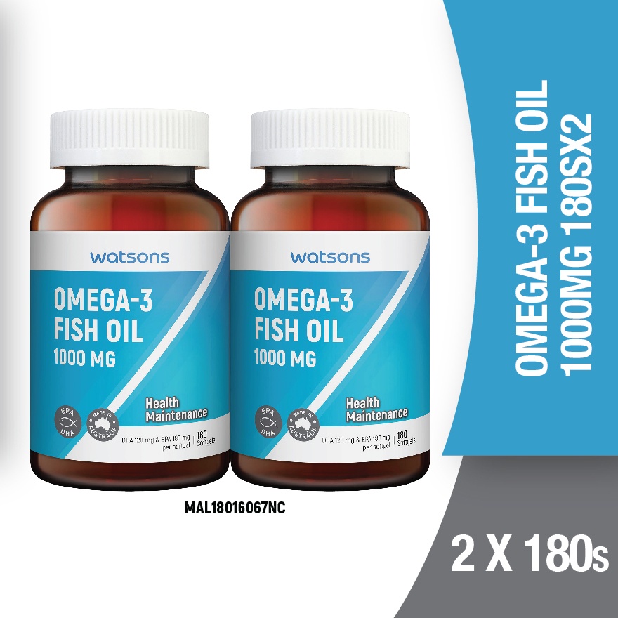 Omega 3 Fish Oil 1000mg 2 x 180's image
