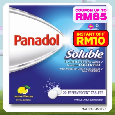 PANADOL Soluble Pain & Fever due to Cold Flu 20S