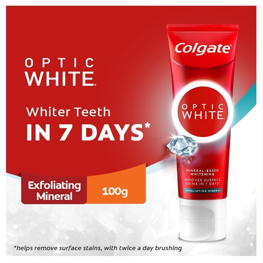 Optic White Exfoliating Mineral Toothpaste 2x100g