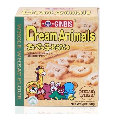 GINBIS Dream Animals Wheat Flavored Biscuits 50g