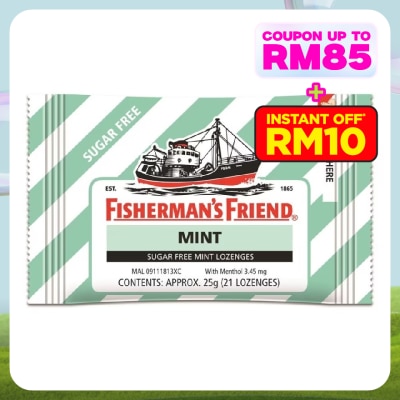 FISHERMAN'S Sugar Free Mint Lozenges 25g