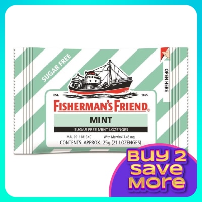 FISHERMAN'S Sugar Free Mint Lozenges 25g