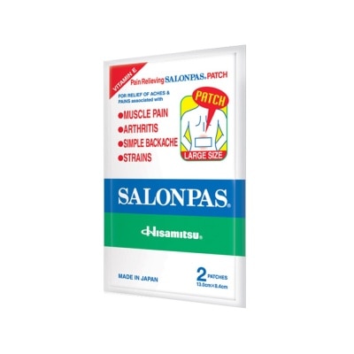 SALONPAS PAIN RELIEVING PATCH LARGE SIZE 2S