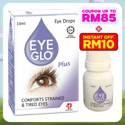 EYE GLO Plus Eye Drop 10ml (Comforts Strained & Tired Eyes)