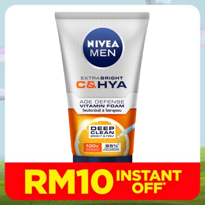 NIVEA FOR MEN Extra Bright C&HYA Age Defense Vitamin Foam 100g
