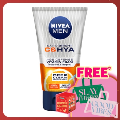 NIVEA FOR MEN Extra Bright C&HYA Age Defense Vitamin Foam 100g