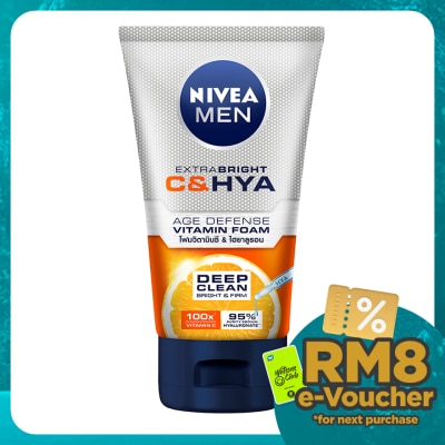 NIVEA FOR MEN Extra Bright C&HYA Age Defense Vitamin Foam 100g