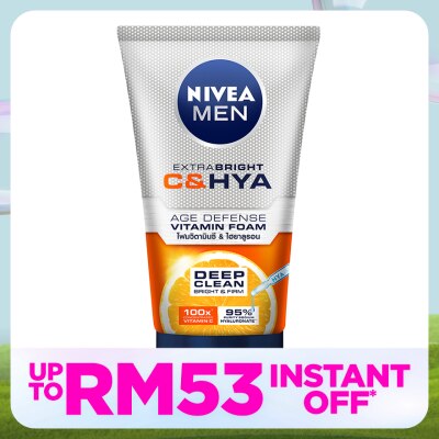 NIVEA FOR MEN Extra Bright C&HYA Age Defense Vitamin Foam 100g