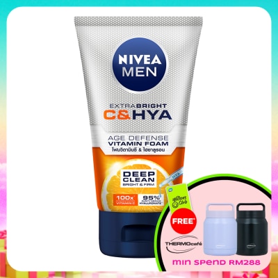 NIVEA FOR MEN - Extra Bright C&HYA Age Defense Vitamin Foam 100g