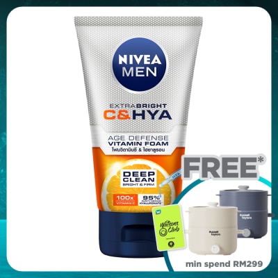 NIVEA FOR MEN Extra Bright C&HYA Age Defense Vitamin Foam 100g