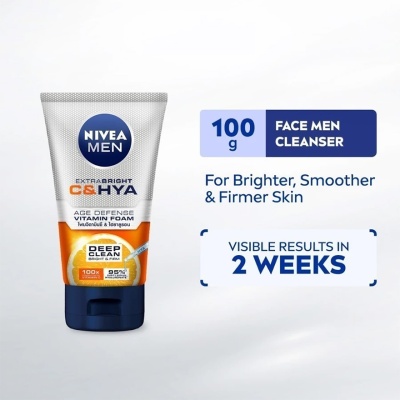 NIVEA FOR MEN - Extra Bright C&HYA Age Defense Vitamin Foam 100g