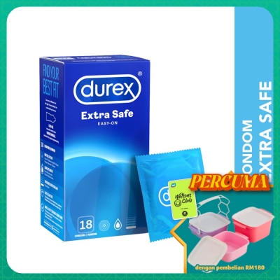 DUREX - Condom Extra Safe Easy-On 18s