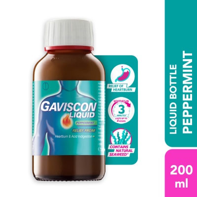 GAVISCON Heartburn & Indigestion Relief Peppermint Bottle 200ml image