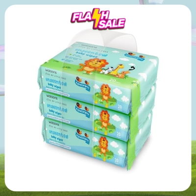WATSONS WATSONS BABY WIPES UNSCENTED 20SX3