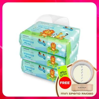 WATSONS - WATSONS BABY WIPES UNSCENTED 20SX3