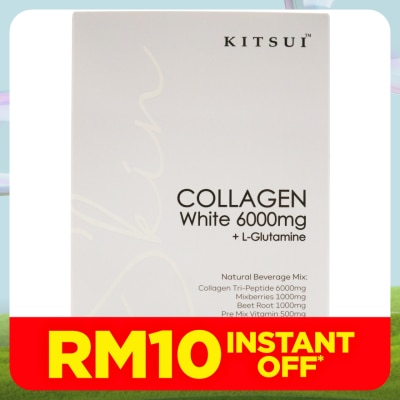 KITSUI Collagen White 6000mg + L-Glutamine 15gX15s