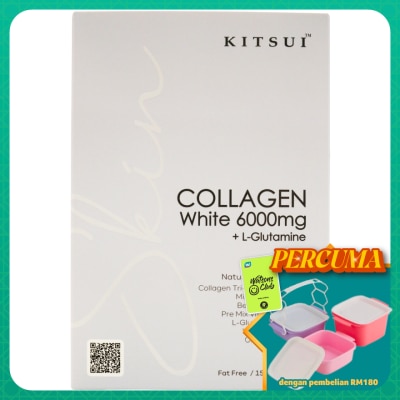 KITSUI - Collagen White 6000mg + L-Glutamine 15gX15s