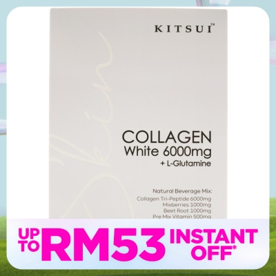 KITSUI Collagen White 6000mg + L-Glutamine 15gX15s