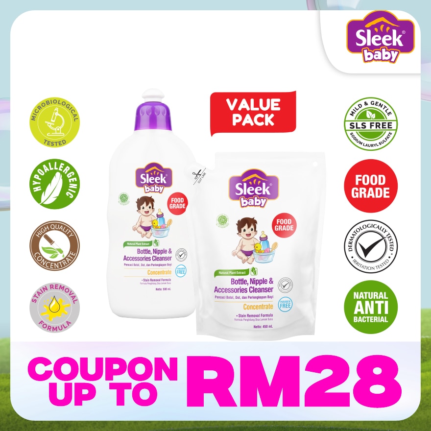 Bottle, Nipple & Accessories Cleanser Value Pack