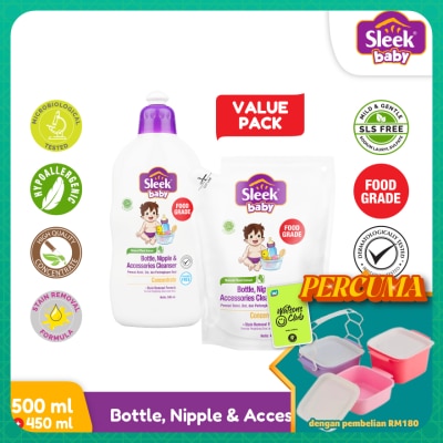 SLEEK BABY - Bottle, Nipple & Accessories Cleanser Value Pack