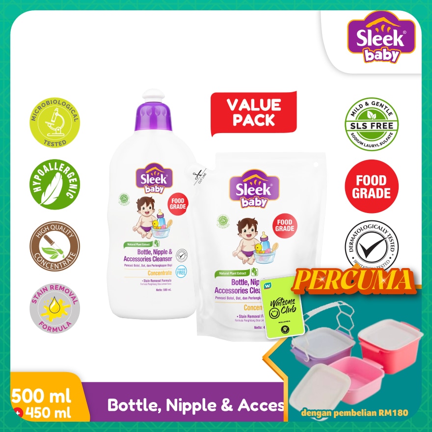 Bottle, Nipple & Accessories Cleanser Value Pack