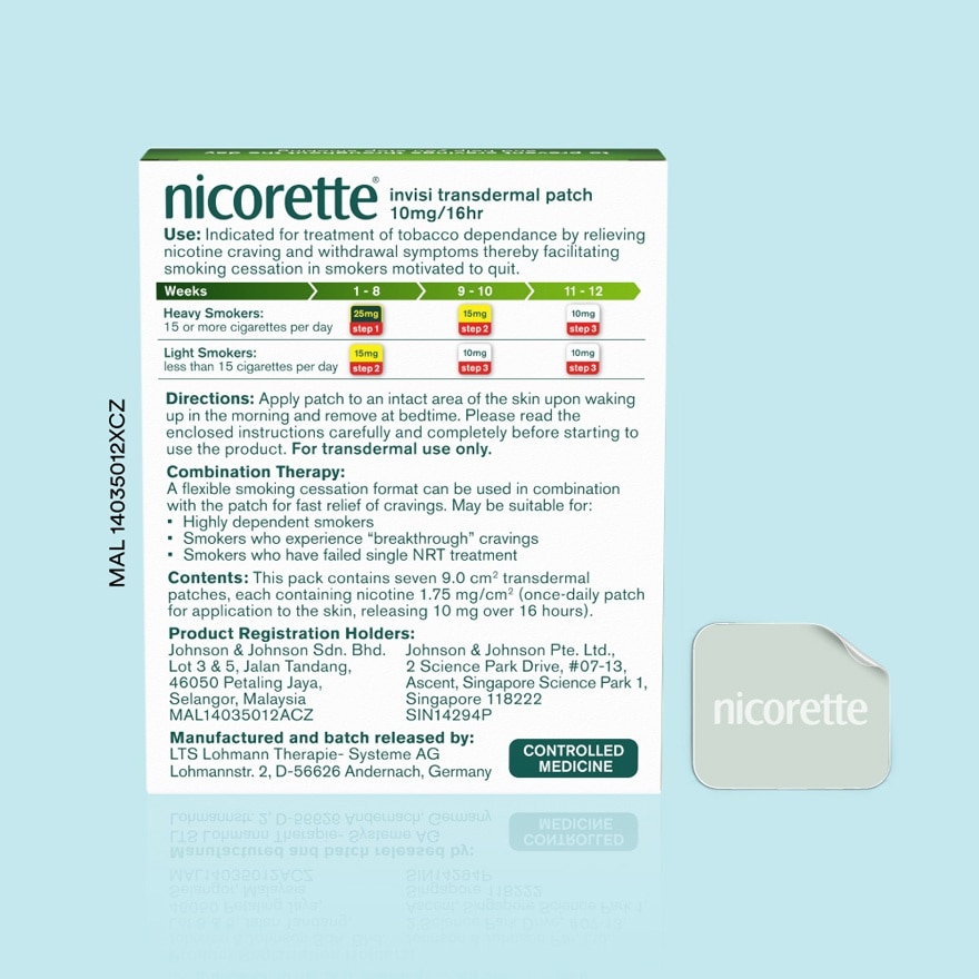 Nicorette 10mg Patch 7s