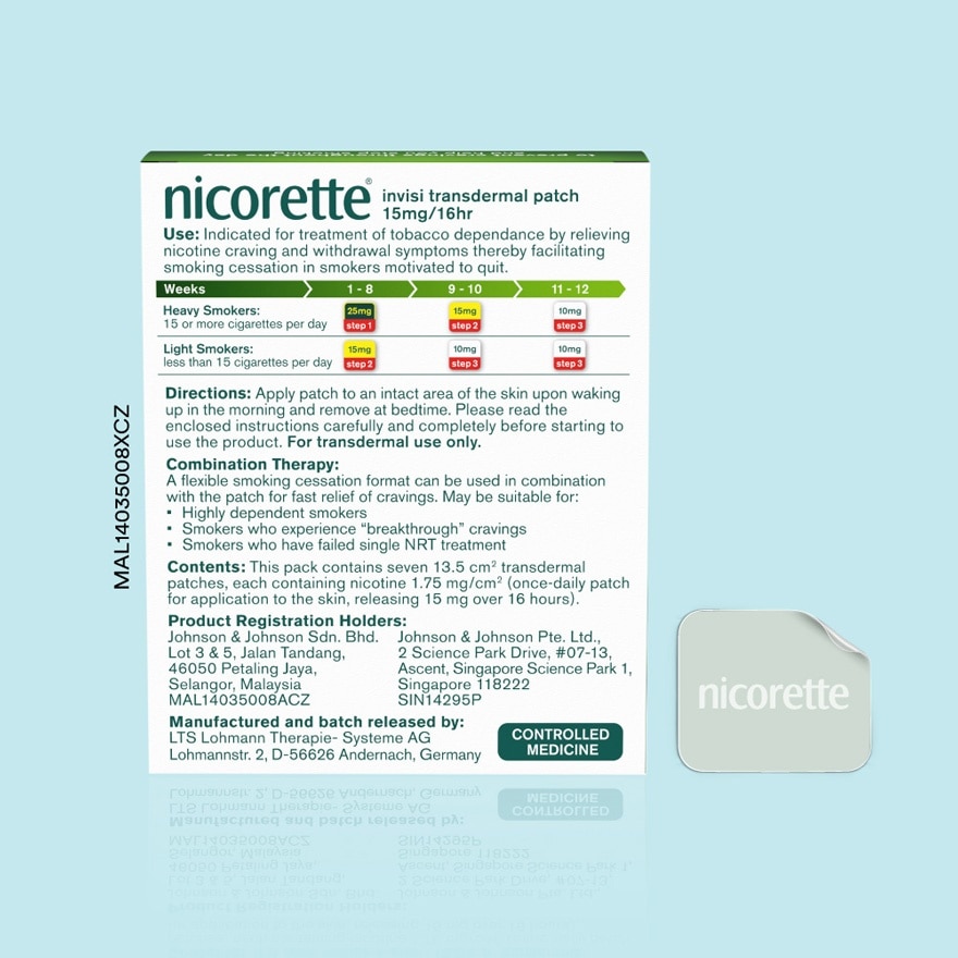 Nicorette 15mg Patch 7s