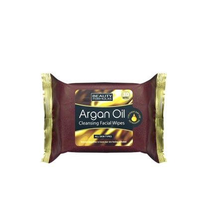 BEAUTY FORMULAS Argan Oil Cleansing Facial Wipes 30's image