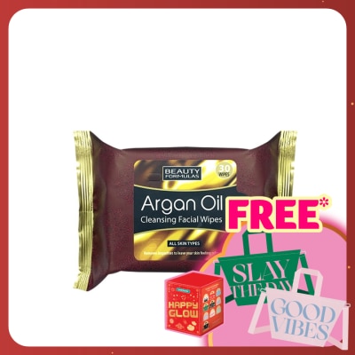 BEAUTY FORMULAS Argan Oil Cleansing Facial Wipes 30's