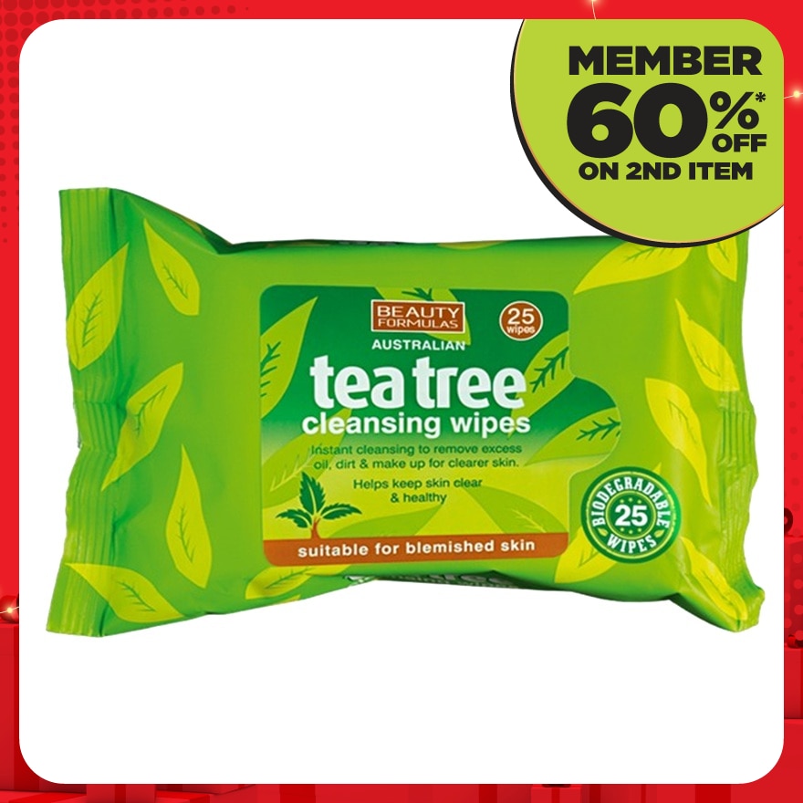 Tea Tree Cleansing Wipes 25s