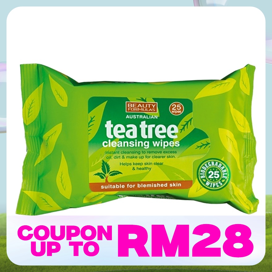 Tea Tree Cleansing Wipes 25s