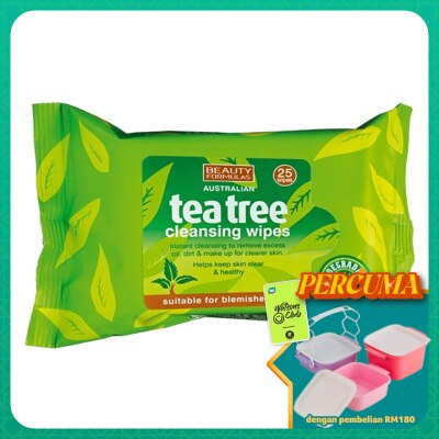 BEAUTY FORMULAS - Tea Tree Cleansing Wipes 25s