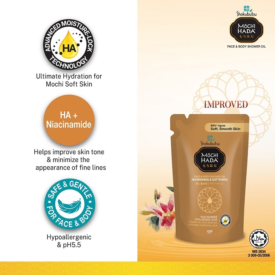 Nourishing & Softening Body Shower Oil Refill 450ml