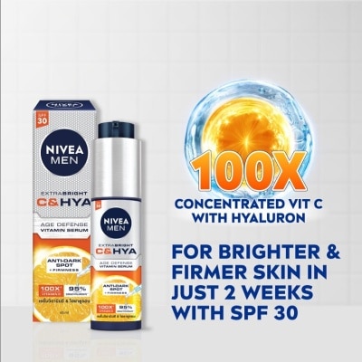 NIVEA FOR MEN Extra Bright C&HYA Age Defense Vitamin Serum 45ml