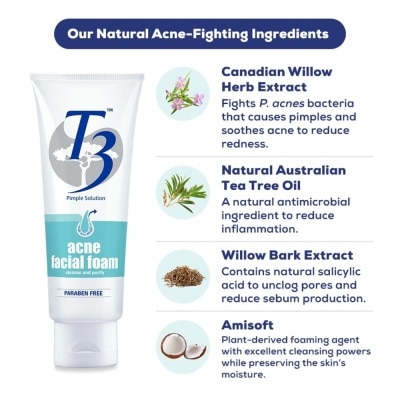 T3 Acne Facial Foam 100g Watsons Malaysia