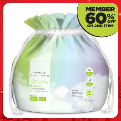 WATSONS Soft Facial Cleansing Towel
