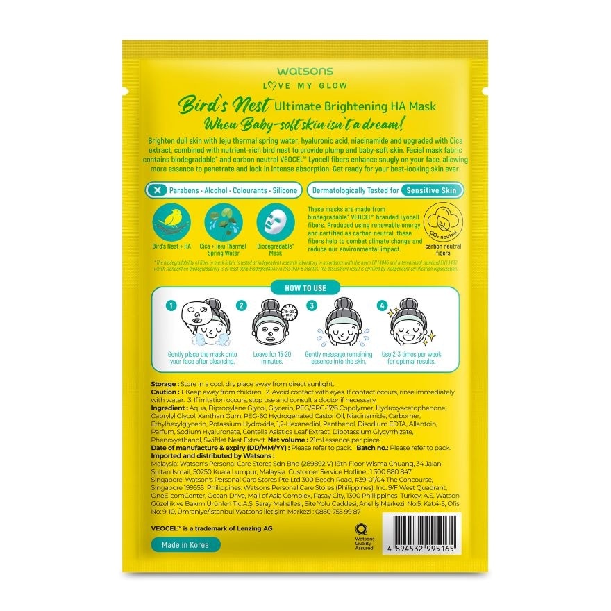 Bird Nest Ultimate Brightening HA Mask 1s