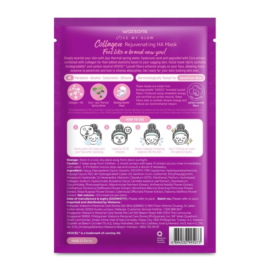 Collagen Rejuvenating HA Mask 1s