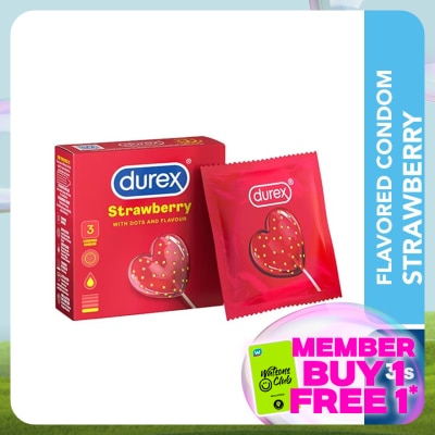 DUREX Condom Strawberry Dots & Flavour 3s
