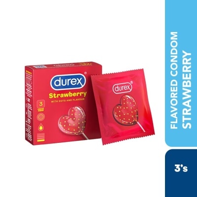 DUREX Condom Strawberry Dots & Flavour 3s