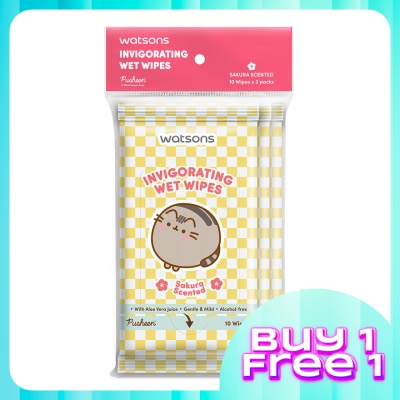 WATSONS Pusheen Sakura Scent Wet Wipes 10SX3