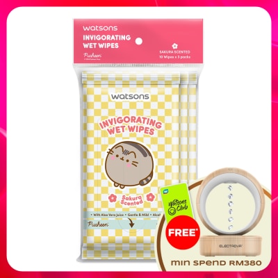 WATSONS - Pusheen Sakura Scent Wet Wipes 10SX3
