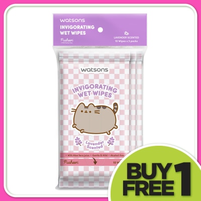 WATSONS Pusheen Lavender Scent Wet Wipes 10SX3