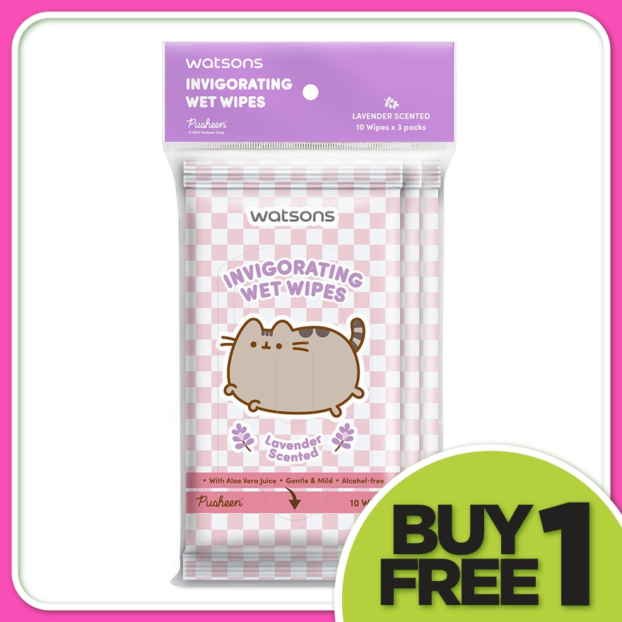 Pusheen Lavender Scent Wet Wipes 10SX3
