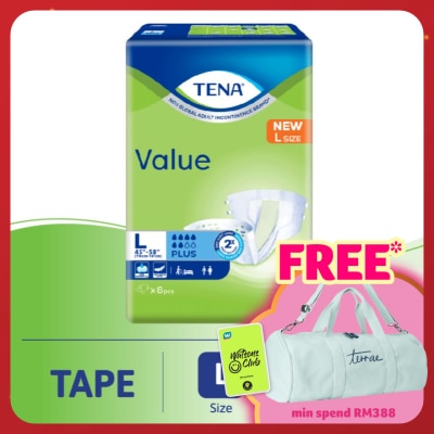 TENA Value Adult Diaper L 8pcs