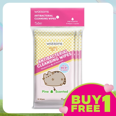 WATSONS Pusheen Antibacterial Cleansing Wipes-Pine 10SX3